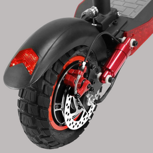 Red and Black E-Scooter Wheel